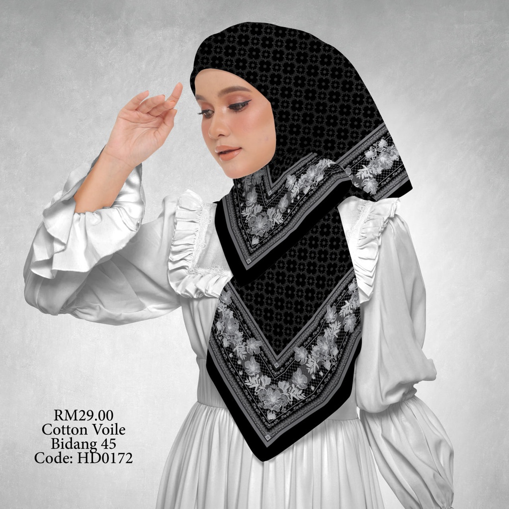 Tudung Bawal (Square Hijab) in HD0172